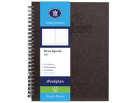 Agenda 2027 Ryam Weekplan Wire-o 7dagen/2pagina's zwart