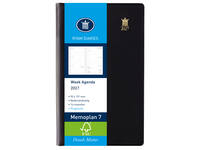 Agenda 2027 Ryam Memoplan 7 Suprema ringplastic 7dagen/2pagina's zwart