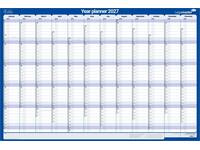 Jaarplanner 2027 Legamaster 1 persoon 90x60cm horizontaal gelamineerd Engelstalig