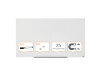 Glasbord Nobo Impression Pro 126x71cm briljant wit
