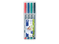 Viltstift Staedtler Lumocolor 316 non permanent F assorti 4 stuks