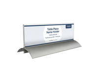 Tafelnaambord Europel 2 61x210mm acryl aluminium