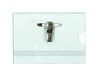 Badge Quantore met clip en speld 60x90mm