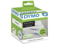 Etiket Dymo LabelWriter naamkaart hangmap 12x50mm 1 rol á 220 stuks wit