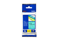 Labeltape Brother P-touch TZe-741 standaard 18mm zwart op groen