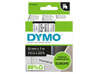Labeltape Dymo LabelManager D1 polyester 12mmx7m zwart op wit