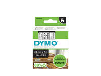 Labeltape Dymo LabelManager D1 polyester 24mm zwart op wit