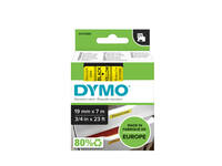 Labeltape Dymo LabelManager D1 polyester 19mm zwart op geel