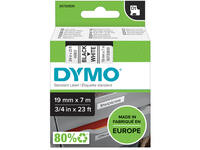 Labeltape Dymo LabelManager D1 polyester 19mmx7m zwart op wit