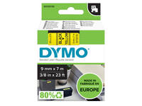 Labeltape Dymo LabelManager D1 polyester 9mm zwart op geel