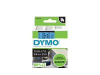 Labeltape Dymo LabelManager D1 polyester 9mm zwart op blauw