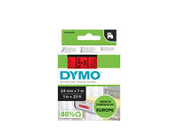 Labeltape Dymo LabelManager D1 polyester 24mm zwart op rood