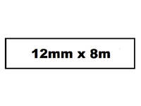 Labeltape Quantore TZe-231 12mmx8m zwart op wit