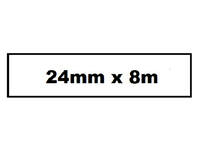 Labeltape Quantore TZe-251 24mmx8m zwart op wit
