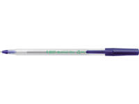 Balpen Bic Ecolutions round stic medium blauw
