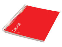 Schrift Qbasic dictaat A5 spiraal lijn 160blz 70gr rood
