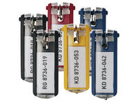 Sleutellabel Durable met ring assorti 6 stuks
