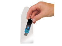 USB hoes Djois 52.5x90mm met sluiting zelfklevend transparant