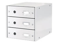 Ladenkast Leitz WOW Click & Store 3 laden gerecycled karton wit