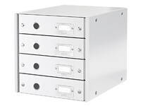 Ladenkast Leitz WOW Click & Store 4 laden gerecycled karton wit