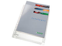 Harmonica showtas Leitz Premium met perforatiestrip 180µ PVC A4 5 stuks glashelder 5 stuks