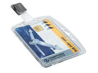 Veiligheidspashouder Durable 8005 dicht met clip 54x85mm
