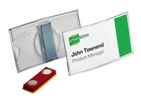 Badge Durable 8123 convex met magneet 40x75mm