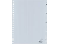 Tabbladen Kangaro 23-gaats G405CM 1-5 genummerd grijs PP