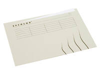 Vouwmap Secolor met tabrand A4 100% gerecycled karton 250gr Grijs