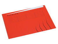 Vouwmap Secolor met tabrand A4 100% gerecycled karton 250gr Rood