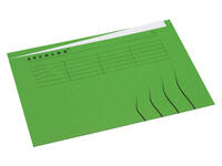 Vouwmap Secolor met tabrand A4 100% gerecycled karton 250gr Groen