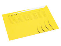 Vouwmap Secolor met tabrand A4 100% gerecycled karton 250gr Geel