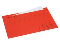 Vouwmap Secolor met tabrand Folio 100% gerecycled karton 250gr rood