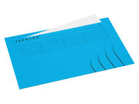 Vouwmap Secolor met tabrand Folio 100% gerecycled karton 250gr Blauw