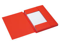 Dossiermap Secolor A4 3 kleppen 100% gerecycled karton 250 gr rood