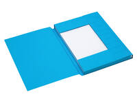 Dossiermap Secolor A4 3 kleppen 100% gerecycled karton 250 gr blauw