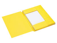 Dossiermap Secolor A4 3 kleppen 100% gerecycled karton 250 gr geel