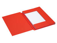 Dossiermap Secolor folio 3 klep 100% gerecycled karton 250 gr rood