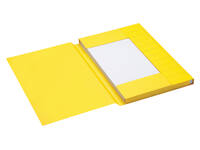 Dossiermap Secolor folio 3 klep 100% gerecycled karton 250 gr geel