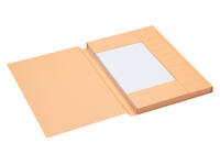 Dossiermap Secolor folio 3 klep 100% gerecycled karton 250 gr chamois