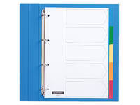 Tabbladen Quantore 4-gaats 5-delig assorti tabs PP