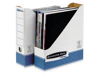 Tijdschriftcassette Bankers Box System A4  wit blauw