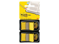 Indextabs Post-it 680 25.4x43.2mm duopack geel 2x50 tabs
