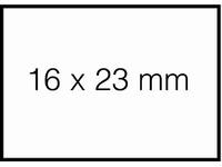 Prijsetiket 16x23mm Sato Duo 20 permanent wit 1500 stuks