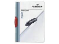 Klemmap Durable Swingclip 30 vellen rood