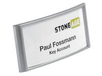 Badge Durable 8540 classic met magneet 30x65mm zilvergrijs
