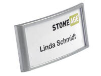 Badge Durable 8542 classic met magneet 34x74mm zilvergrijs