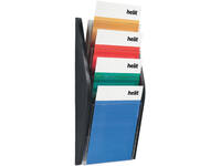 Folderhouder Helit wand 4x A4 zwart