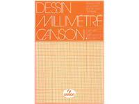 Millimeterpapier Canson bruingeel bedrukt 50vel 72gr A3 wit