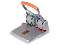 Perforator Rapid Supreme HDC150/4  heavy duty  4-gaats 150 vel zilver/oranje